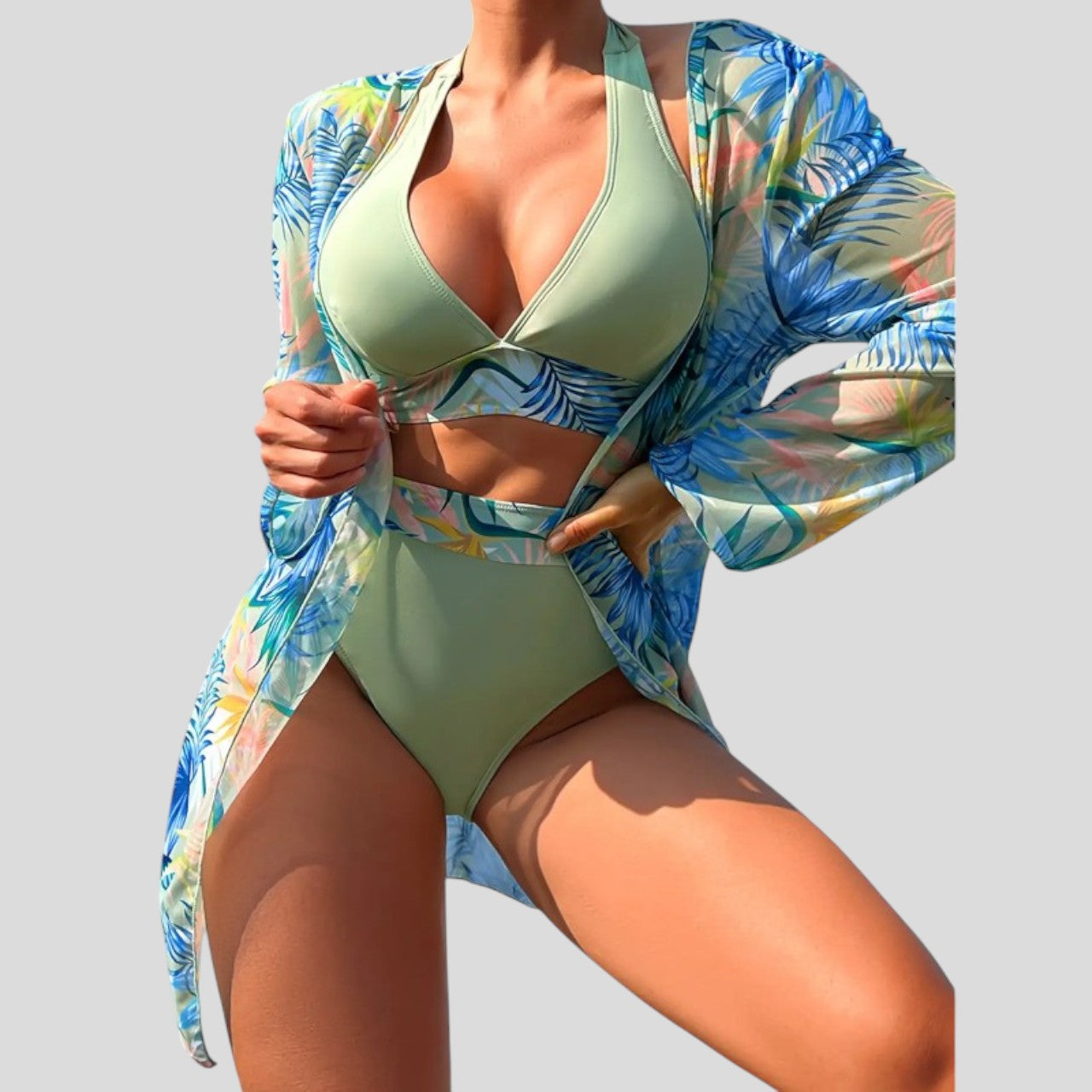 Serena™ – Tankini-sett med bladtrykk